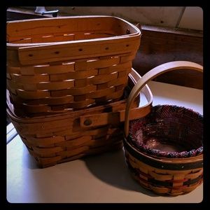 Longaberger baskets set of 3